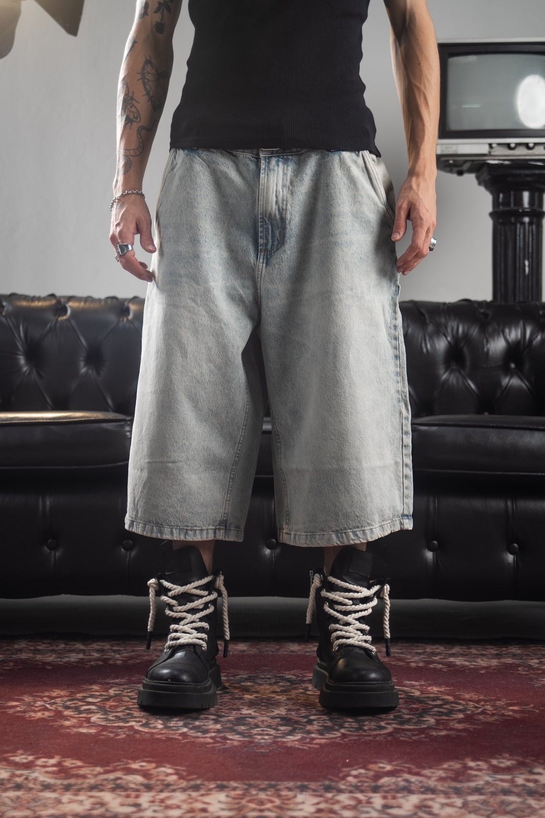 BERMUDA SUPER BAGGY “SNOW”