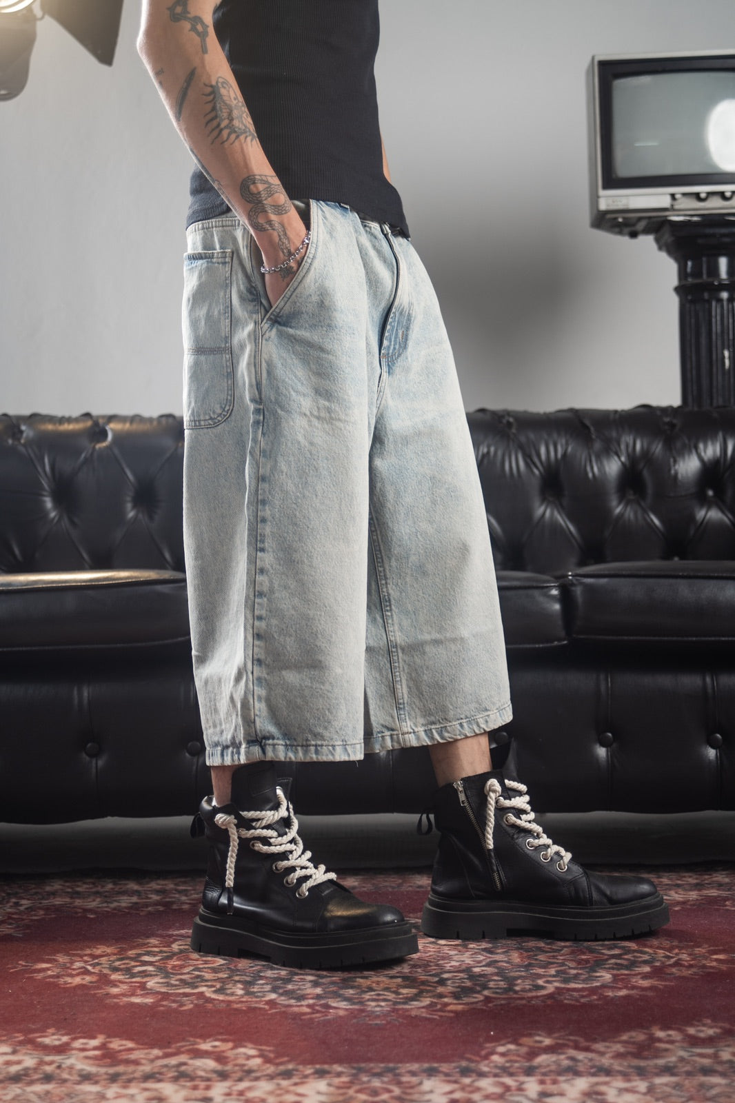 BERMUDA SUPER BAGGY “SNOW”