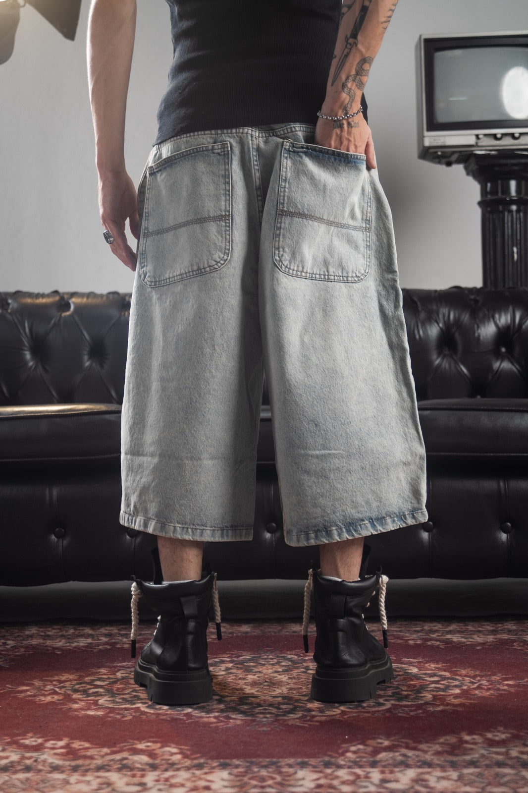 BERMUDA SUPER BAGGY “SNOW”