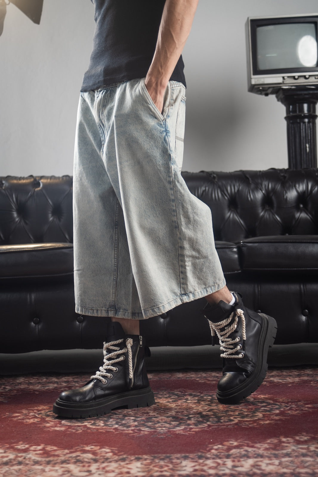 BERMUDA SUPER BAGGY “SNOW”