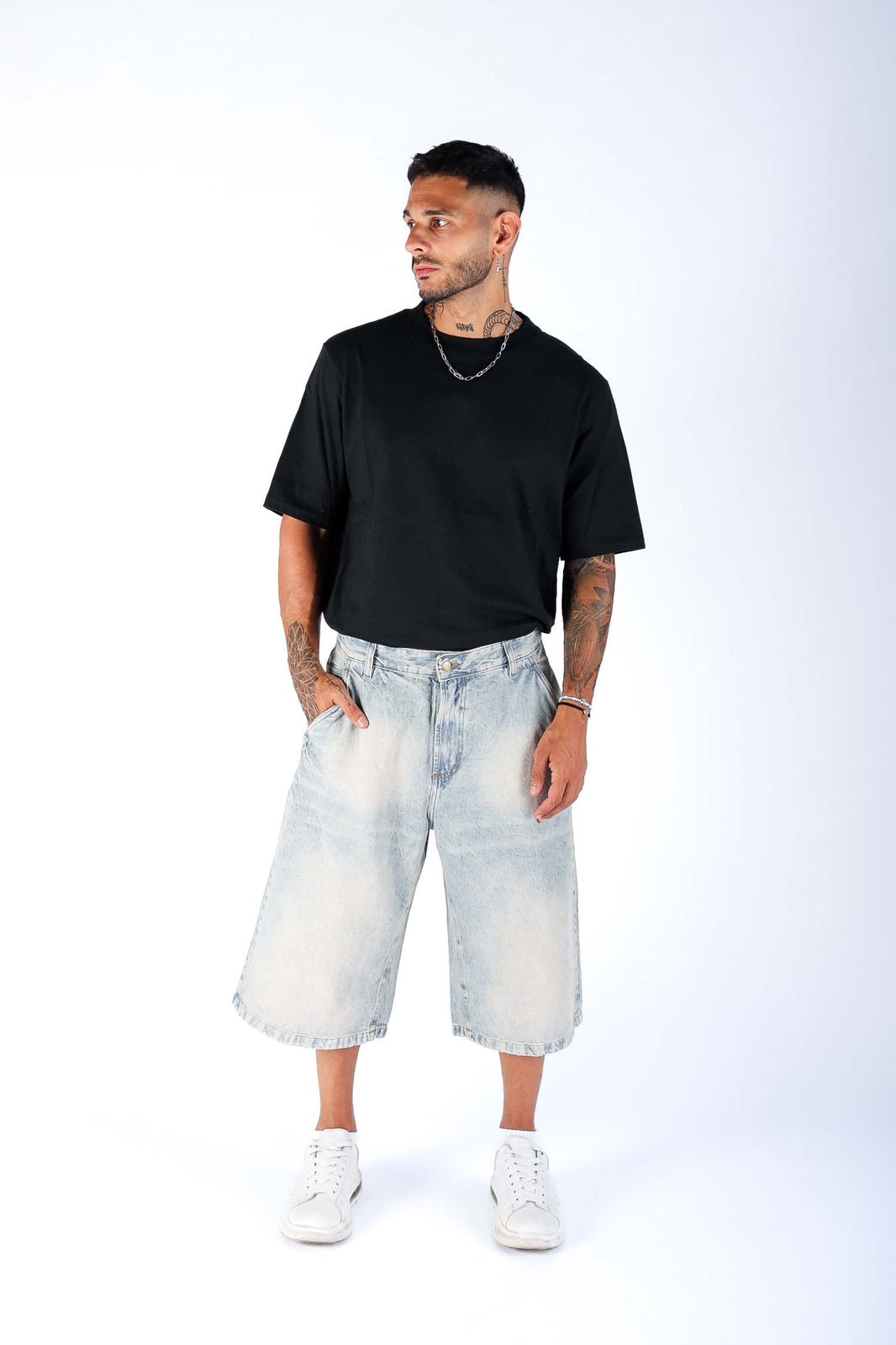 BERMUDA SUPER BAGGY “BREAK SNOW”