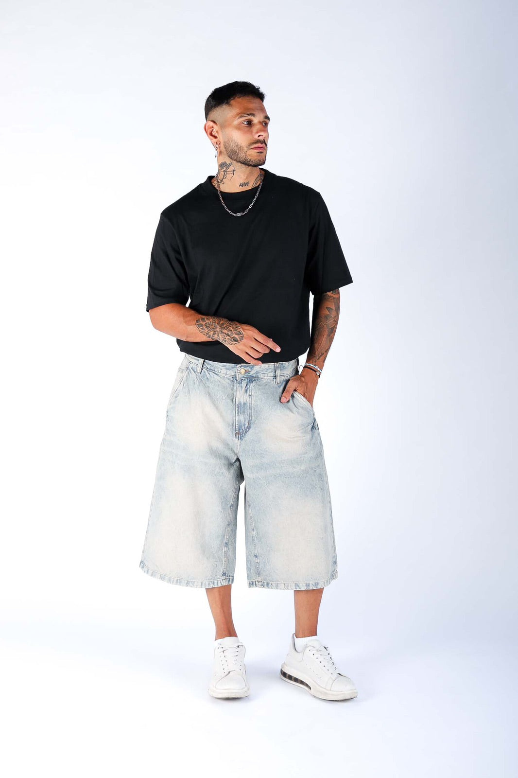 BERMUDA SUPER BAGGY “BREAK SNOW”