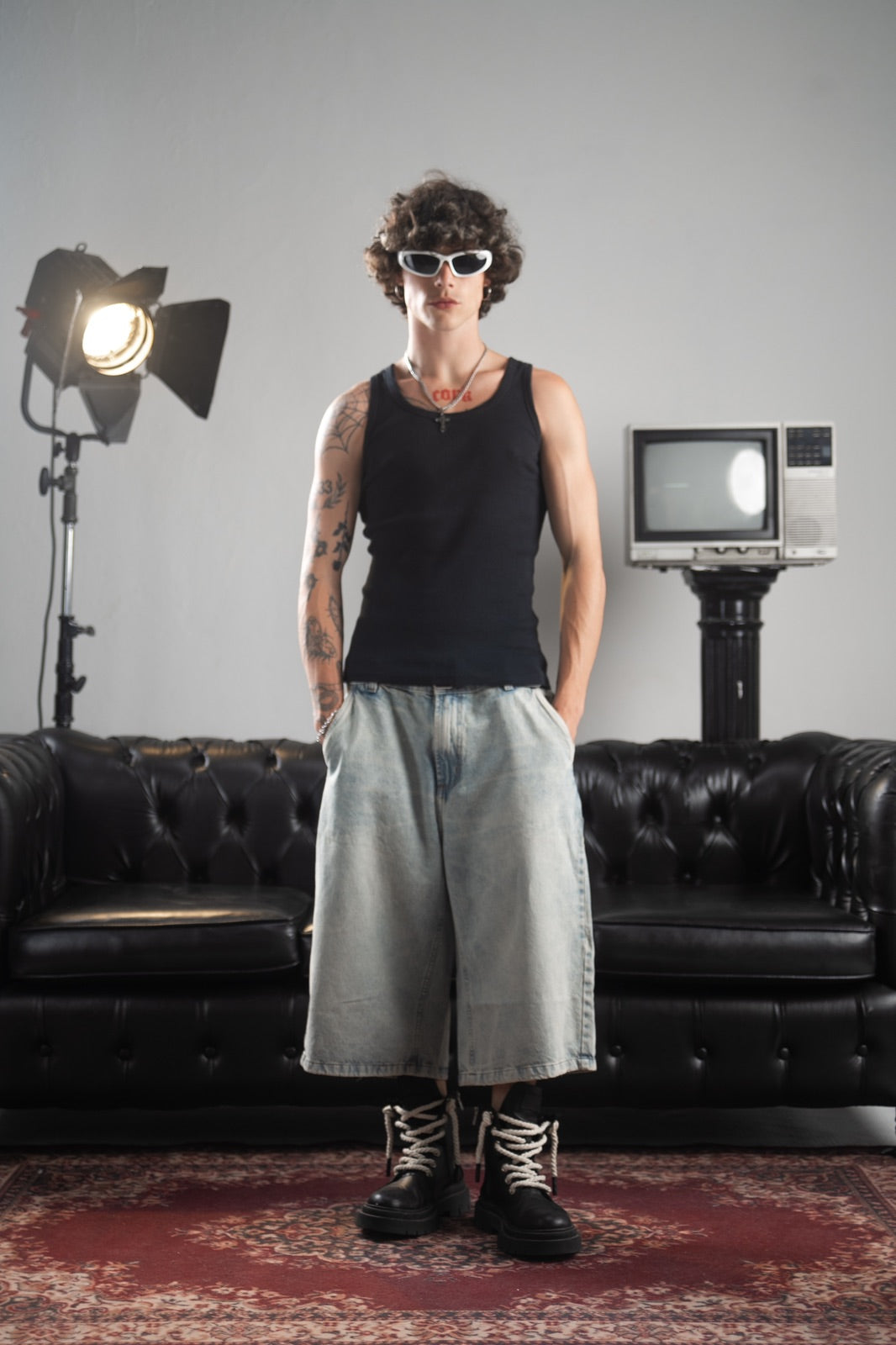 BERMUDA SUPER BAGGY “SNOW”