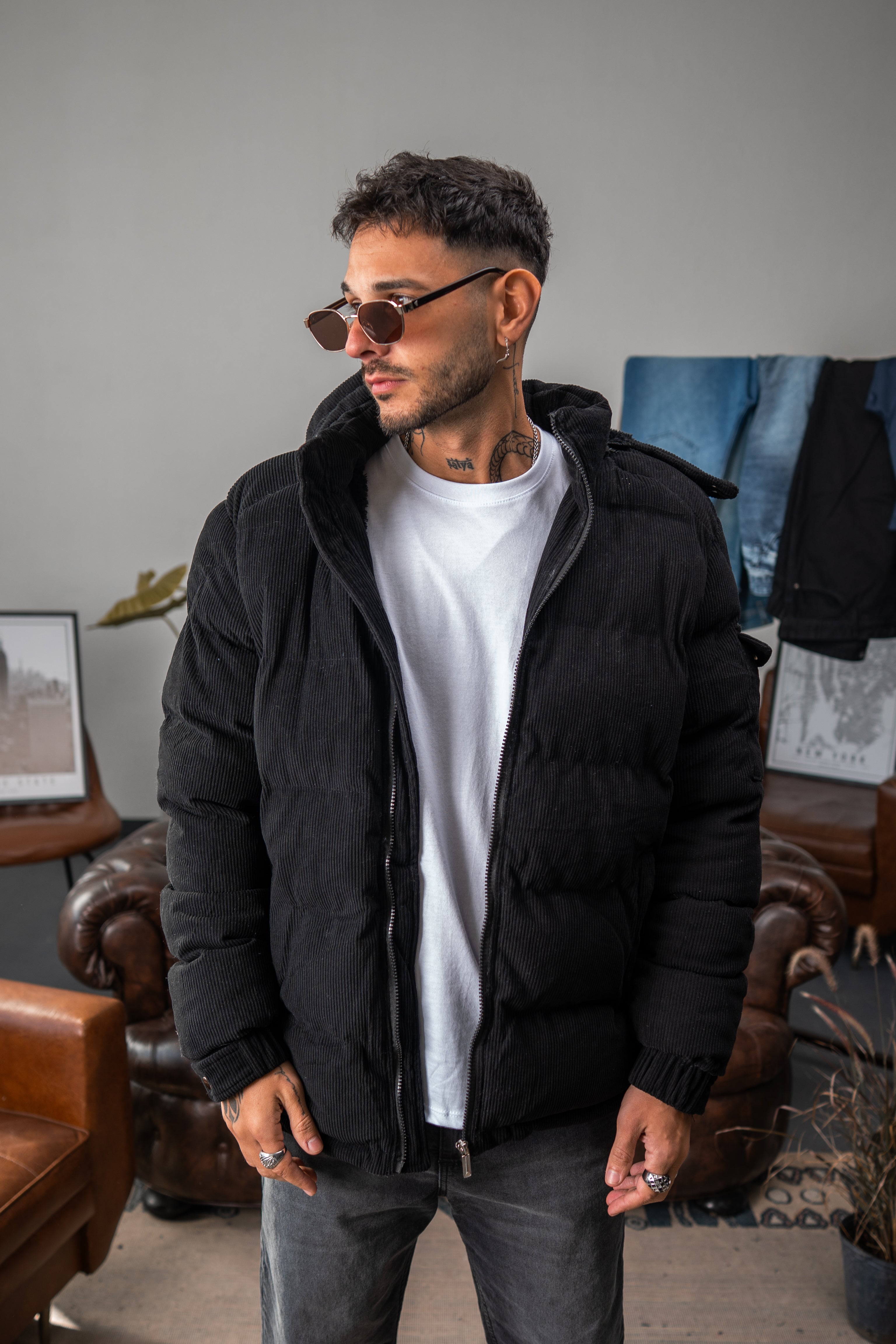 CAMPERA CORDEROY NEGRO