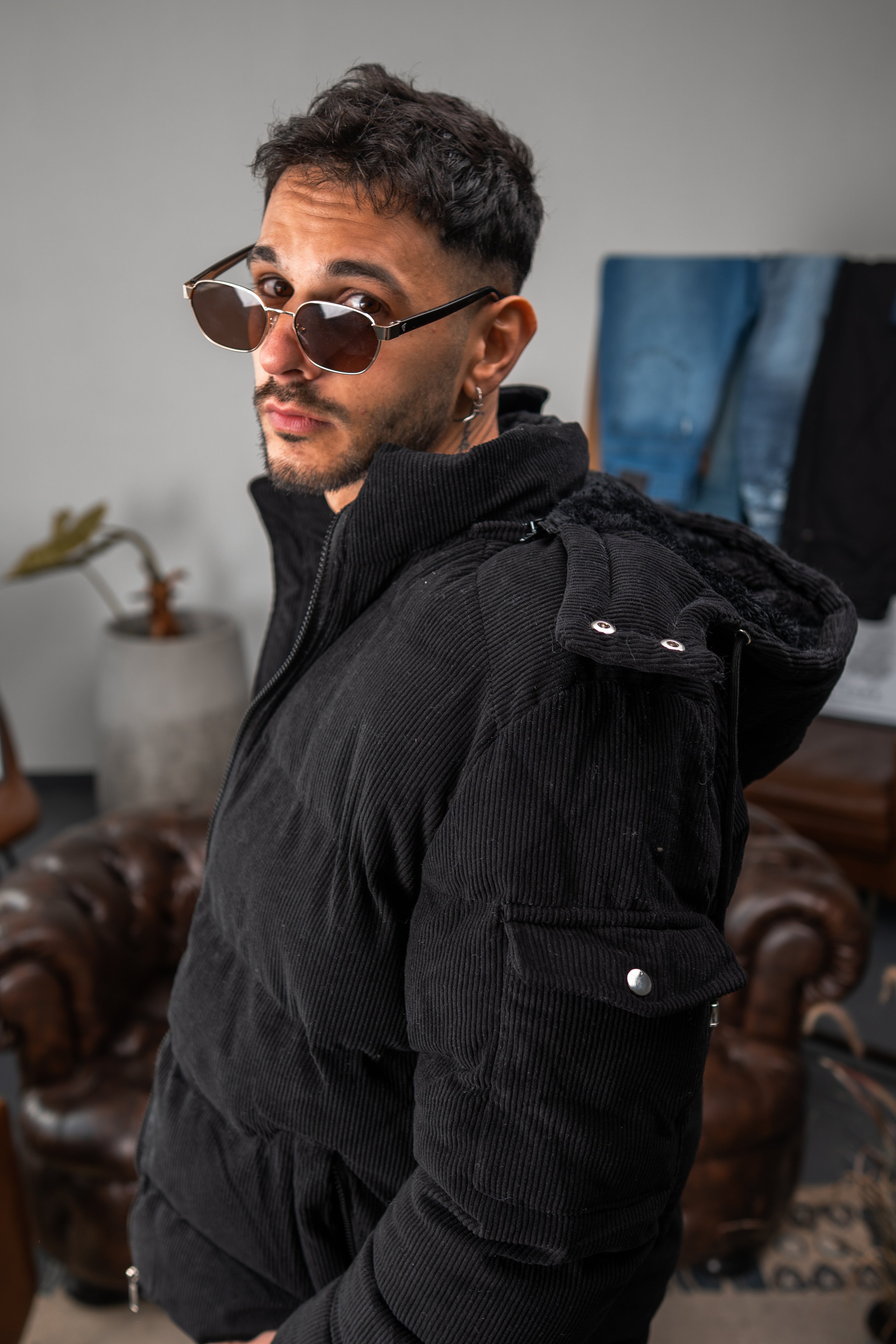 CAMPERA CORDEROY NEGRO