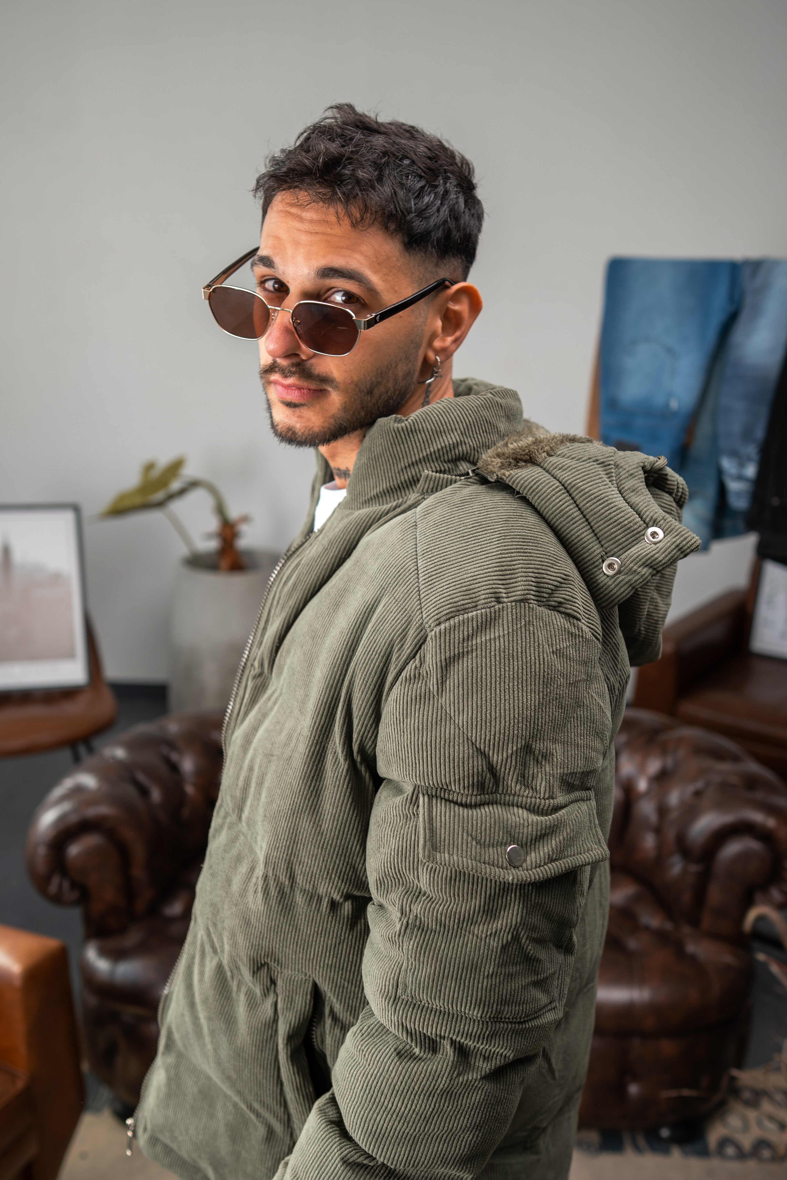 CAMPERA CORDEROY VERDE