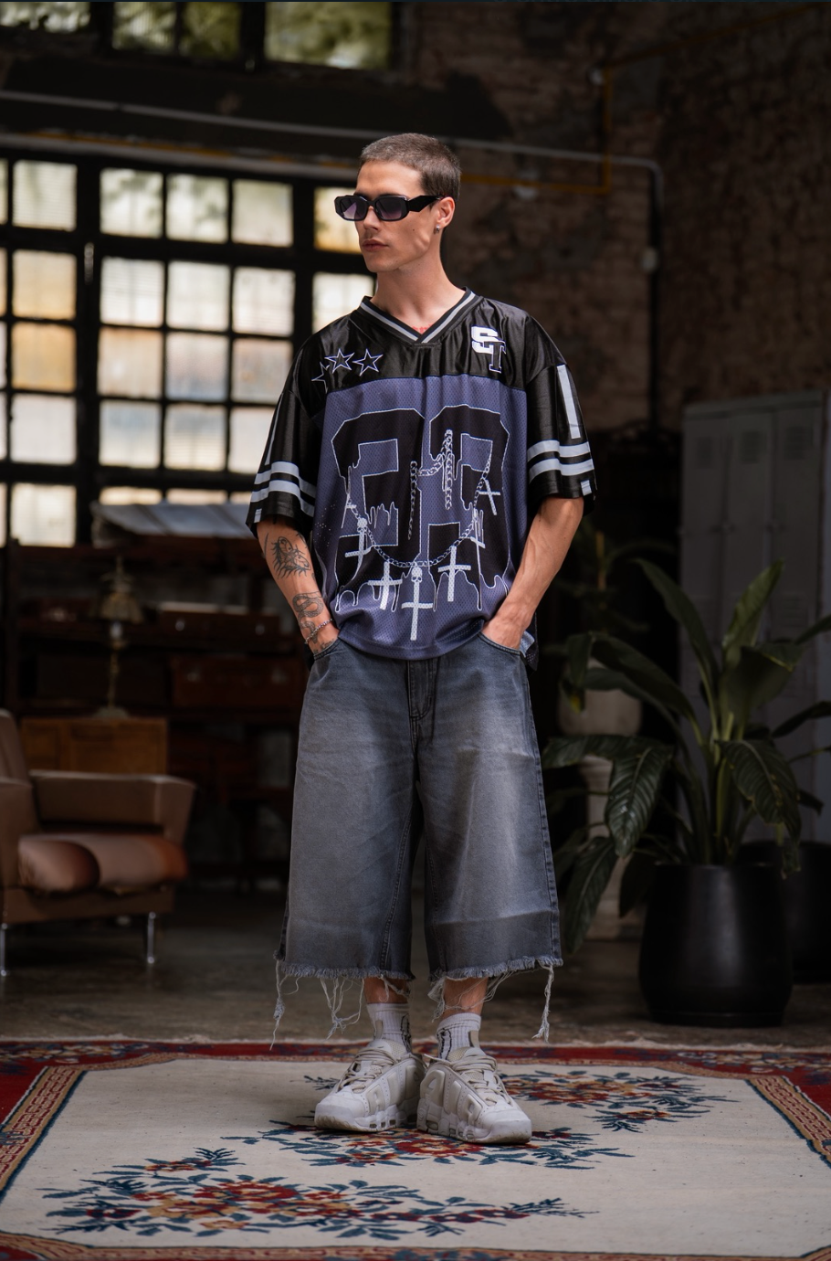 BERMUDA BAGGY "GREY WASHED"