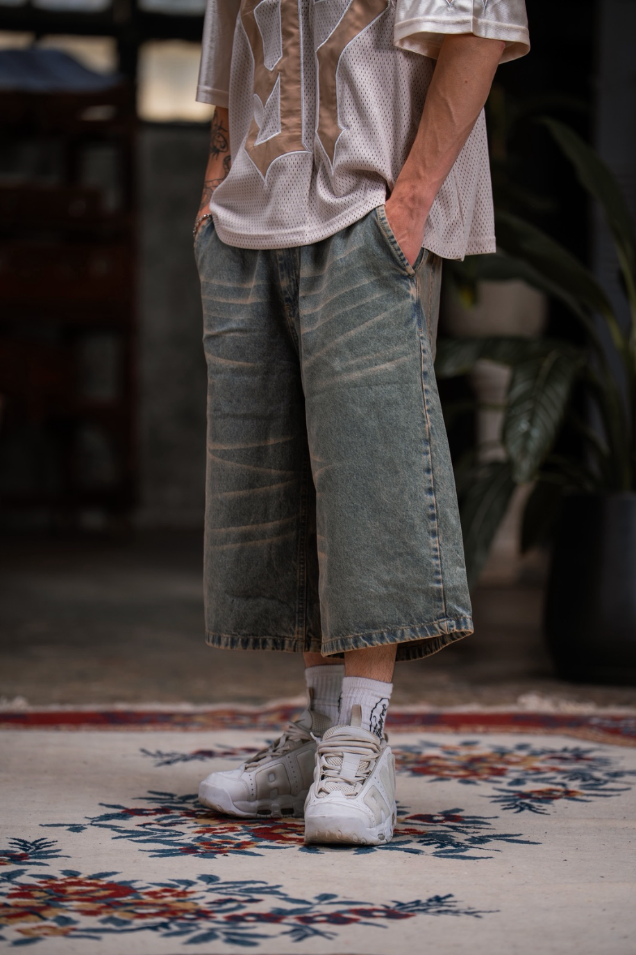 BERMUDA SUPER BAGGY “BIO SNOW”