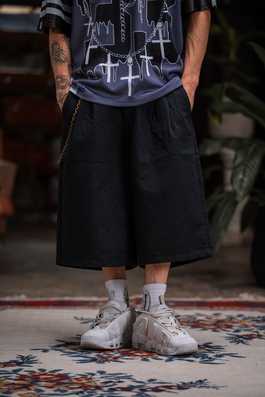 BERMUDA “RAW BLACK DENIM"