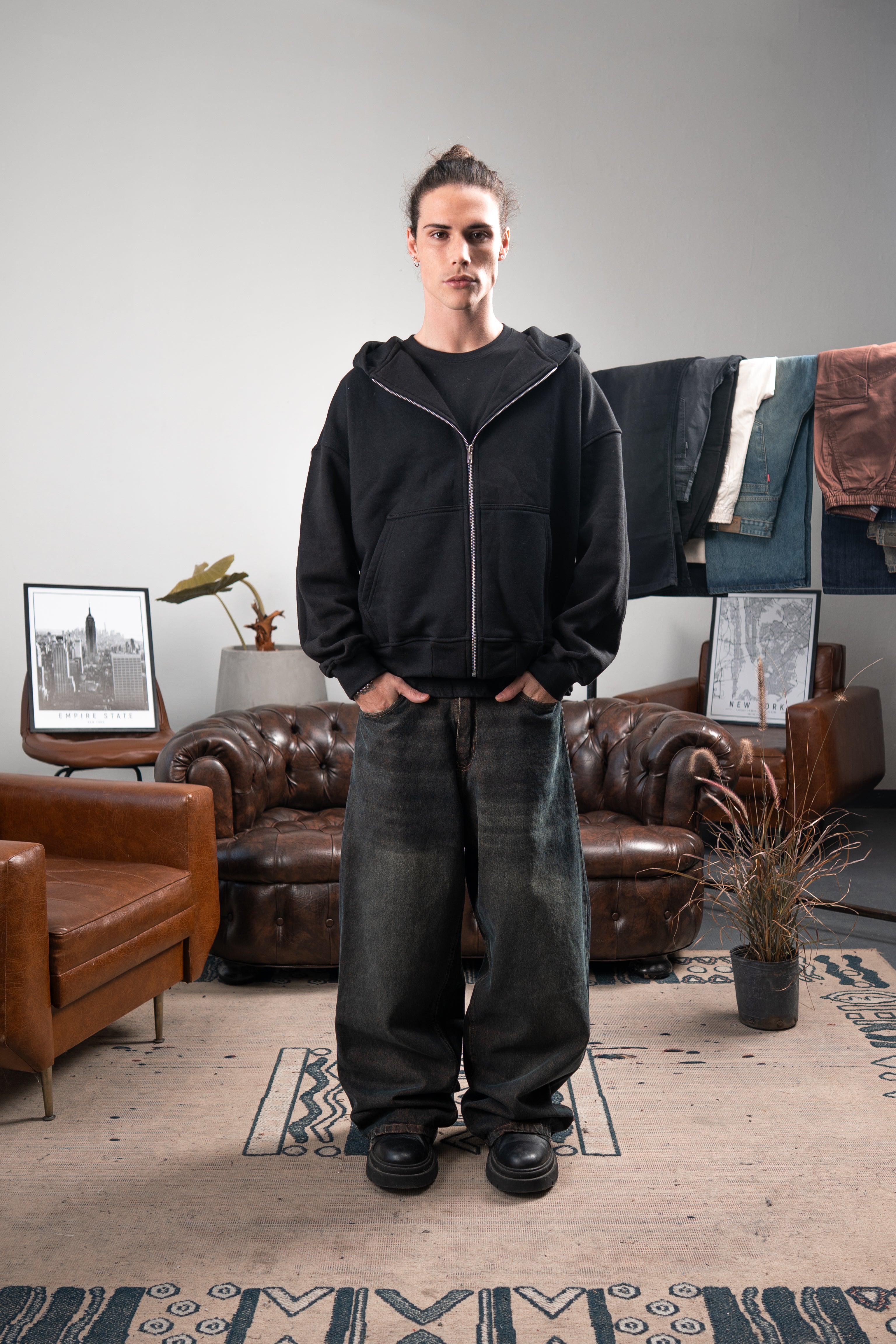 CAMPERA ZIP NEGRO