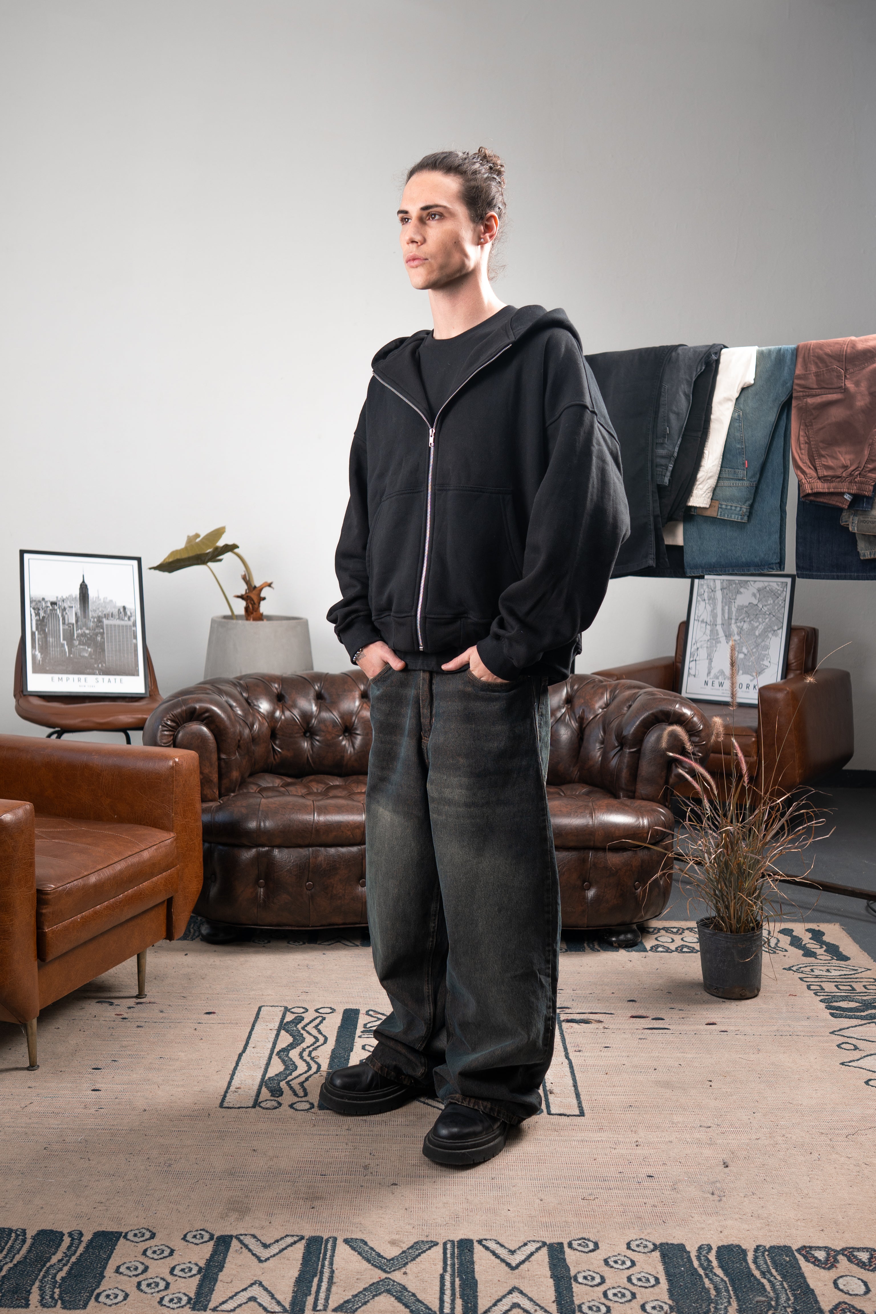 CAMPERA ZIP NEGRO
