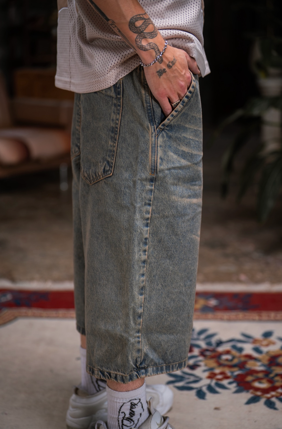 BERMUDA SUPER BAGGY “BIO SNOW”