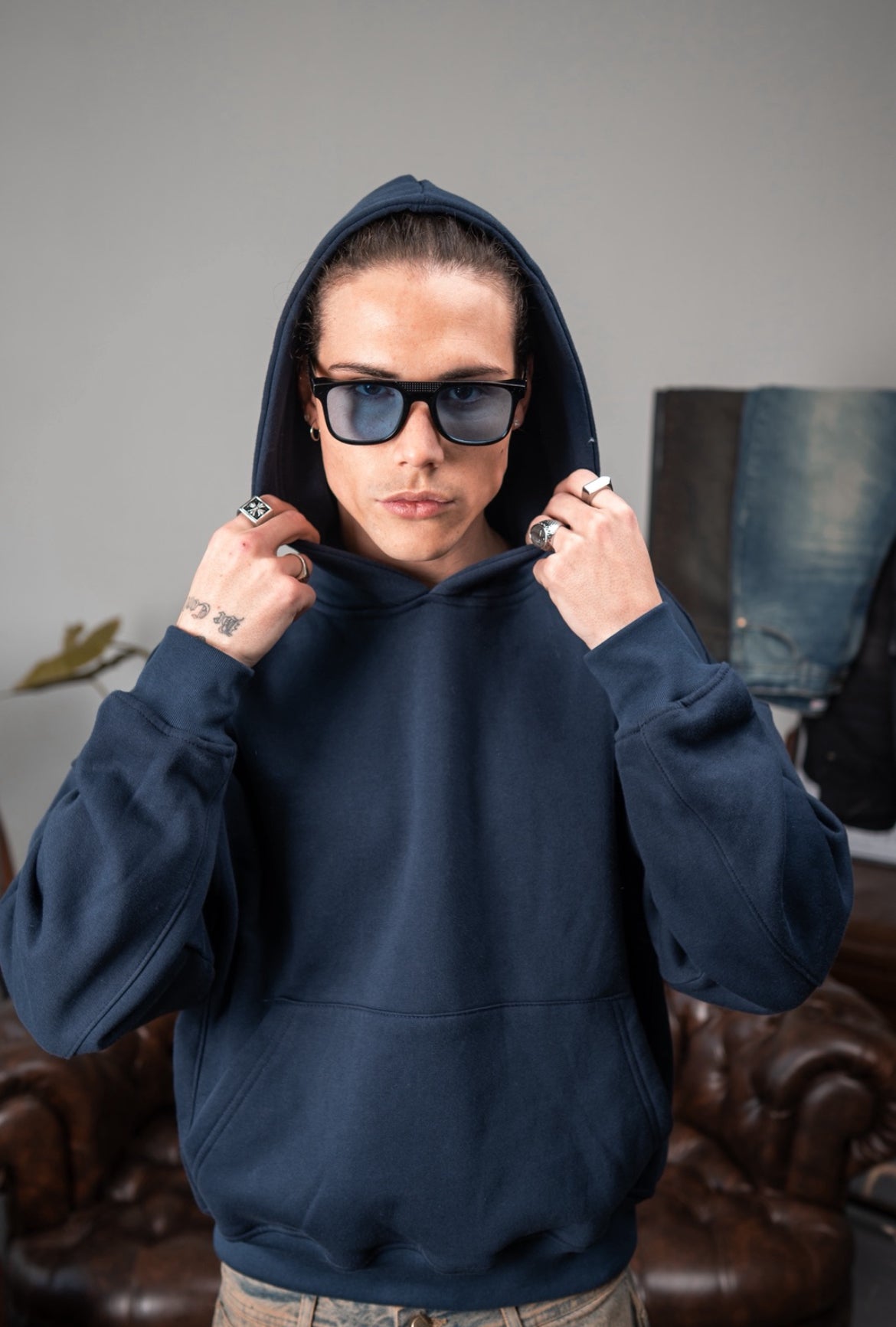 BUZO BOXY FIT AZUL