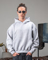 BUZO BOXY FIT GRIS MELANGE